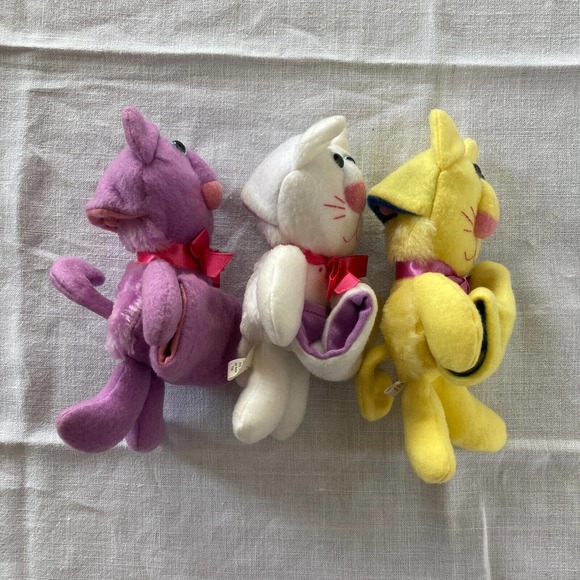 Vtg Lot 3 Pur Purr Tenders Plush Stuffed Toy Sock-ems 1987 Hallmark Burger King - Picture 4 of 8